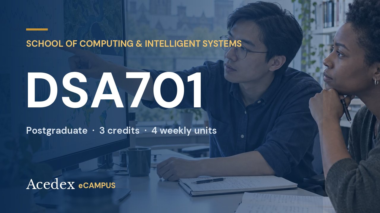 DSA701 Statistical Foundations for Data Science DSA701
